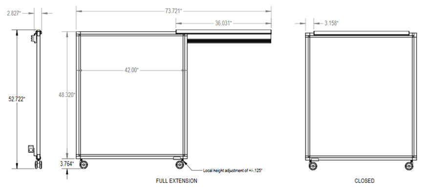 Cubicle Door: Schematics for 53-inch High Cubicles with Sliding Doors Schematics for 53-inch High Cubicles with Sliding Doors