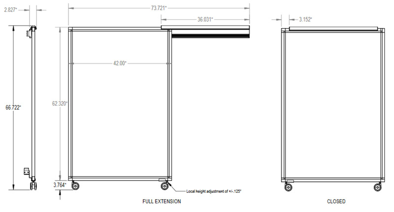 Cubicle Door: Schematics for 67-inch High Cubicles with Sliding Doors Schematics for 67-inch High Cubicles with Sliding Doors