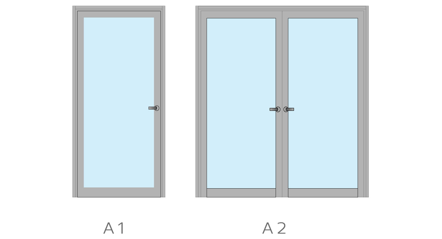 Framed Aluminum Glass Door Framed Aluminum Glass Door