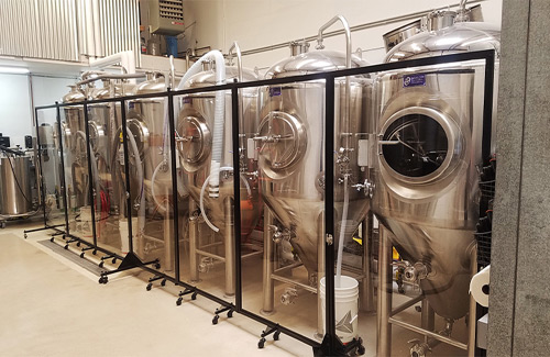Safety screens for manufacturing - breweries & distilleries Safety screens for manufacturing - breweries & distilleries