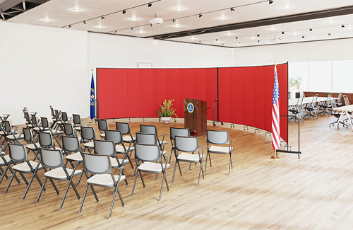 Temp wall panels for government - press conference Temp wall panels for government - press conference