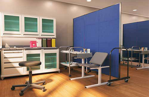 Accordion wall for healthcare - exam rooms Accordion wall for healthcare - exam rooms