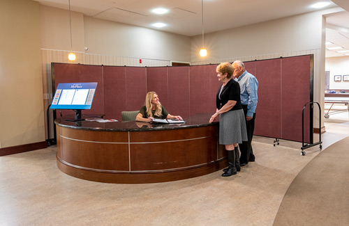 Portable room dividers for business - reception area Portable room dividers for business - reception area