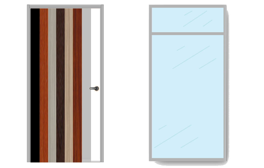Glass Wall with Door drawing Glass Wall with Door drawing