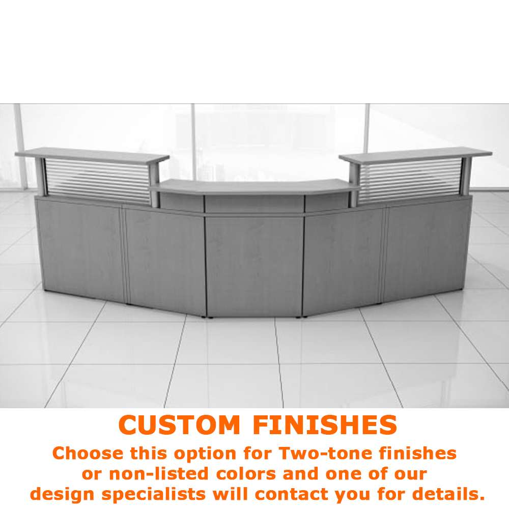 Wood reception desk CUB B2013 R003 FOI custom