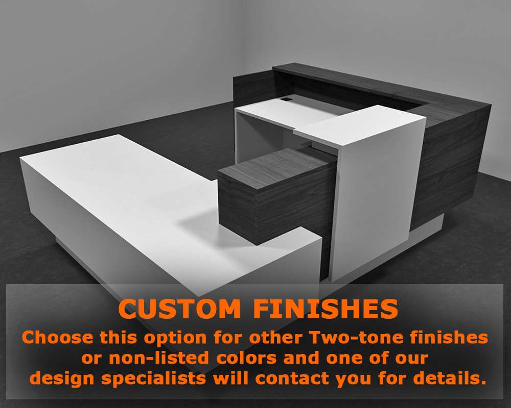 Wood reception desk CUB INB C02 JBLK LOG custom Wood reception desk CUB INB C02 JBLK LOG custom