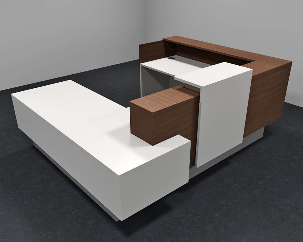 Wood reception desk CUB INB C02 JBLK LOG driftwood Wood reception desk CUB INB C02 JBLK LOG driftwood