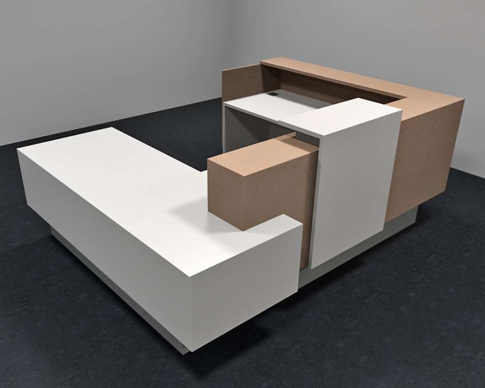 Wood reception desk CUB INB C02 JBLK LOG light maple Wood reception desk CUB INB C02 JBLK LOG light maple
