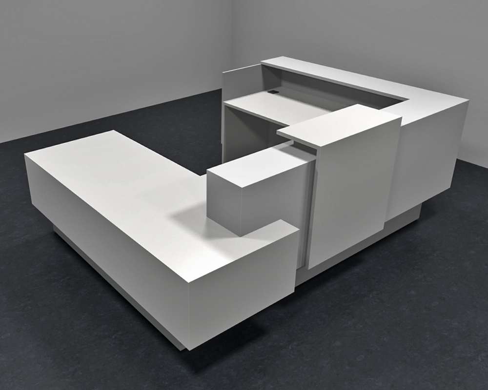 Wood reception desk CUB INB C02 JBLK LOG polar white Wood reception desk CUB INB C02 JBLK LOG polar white