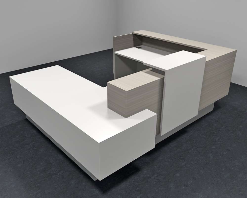 Wood reception desk CUB INB C02 JBLK LOG vanilla Wood reception desk CUB INB C02 JBLK LOG vanilla
