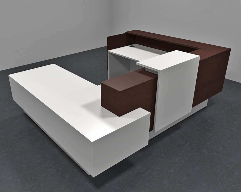 Wood reception desk CUB INB C02 JBLK LOG whisky Wood reception desk CUB INB C02 JBLK LOG whisky
