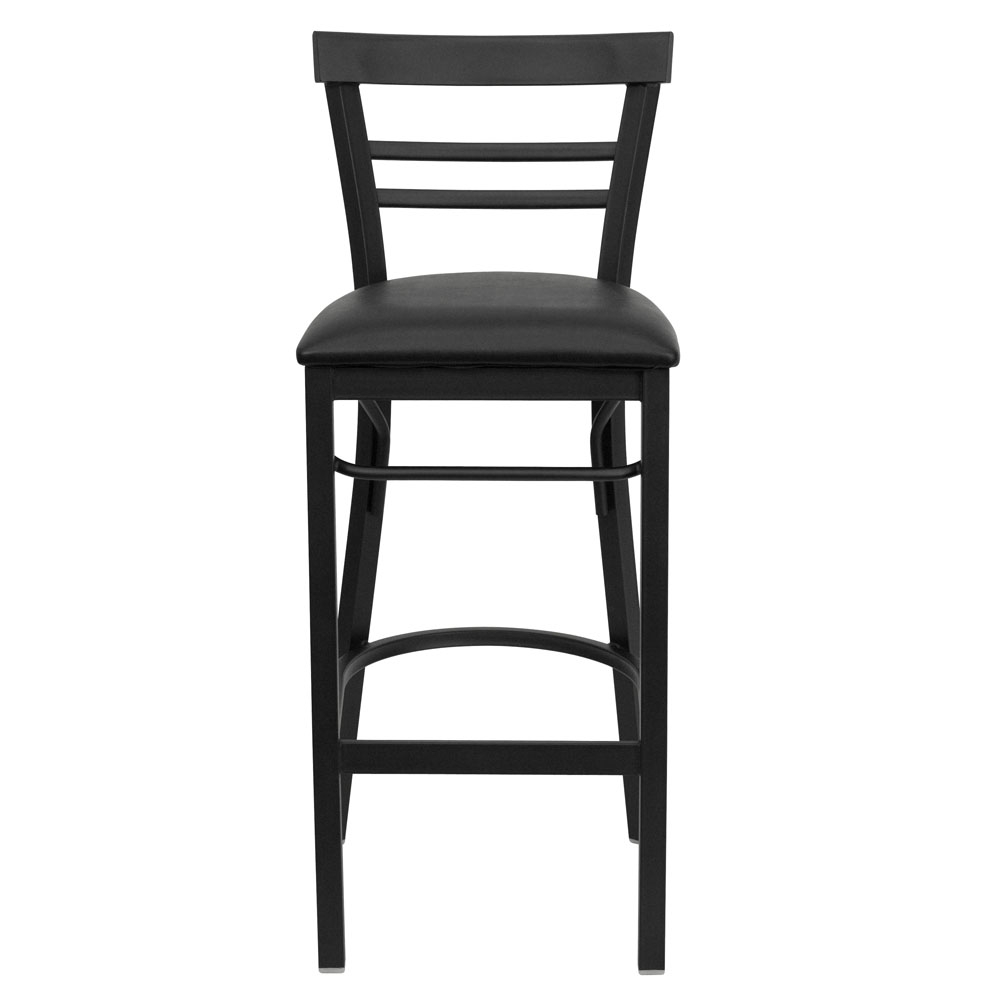 Backed bar stools front view Backed bar stools front view