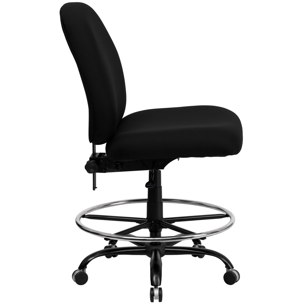Big and tall drafting chair side view Big and tall drafting chair side view