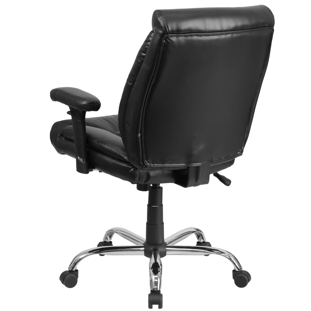 Big and tall leather office chairs rear view Big and tall leather office chairs rear view
