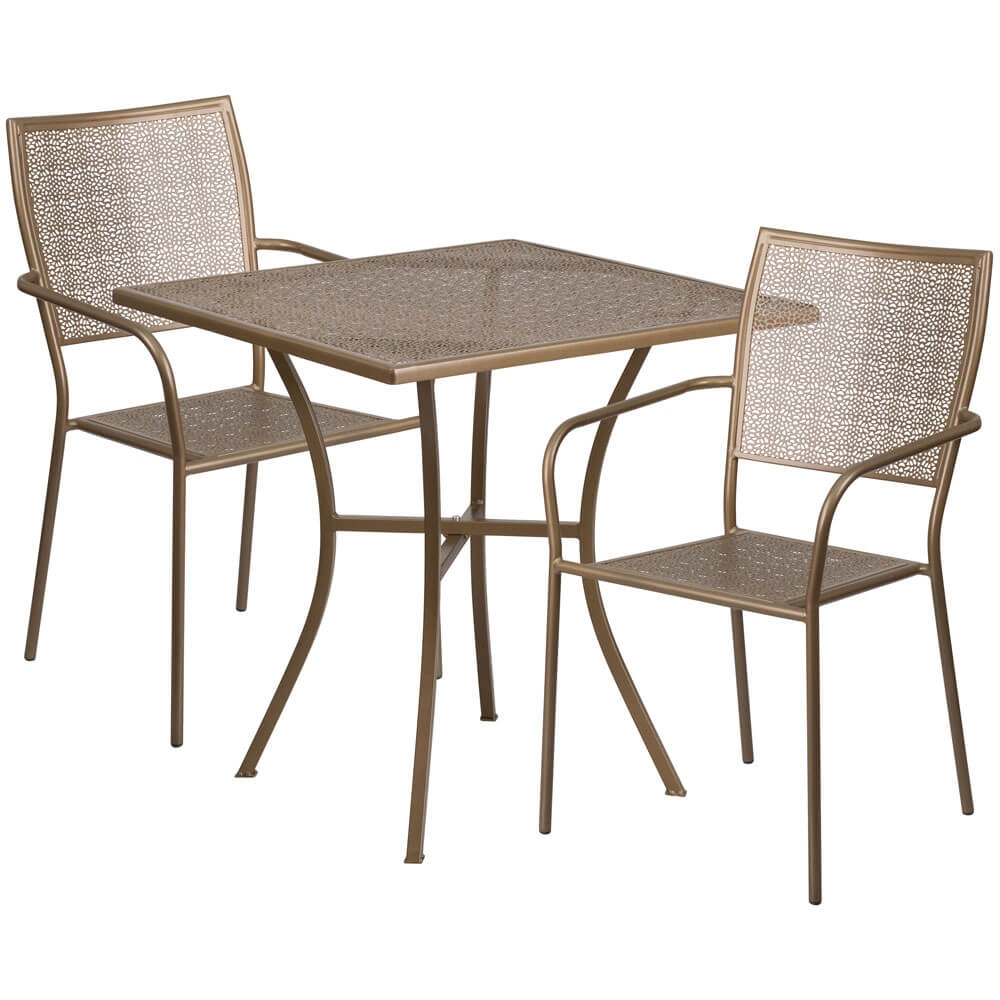 Bistro table set CUB CO 28SQ 02CHR2 GD GG FLA Bistro table set CUB CO 28SQ 02CHR2 GD GG FLA