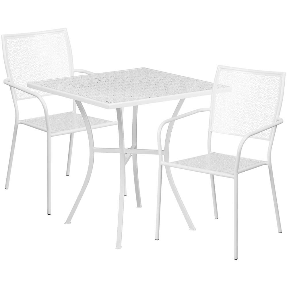 Bistro table set CUB CO 28SQ 02CHR2 WH GG FLA Bistro table set CUB CO 28SQ 02CHR2 WH GG FLA