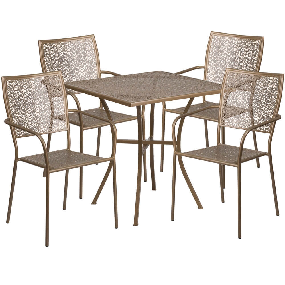 Bistro table set CUB CO 28SQ 02CHR4 GD GG FLA Bistro table set CUB CO 28SQ 02CHR4 GD GG FLA