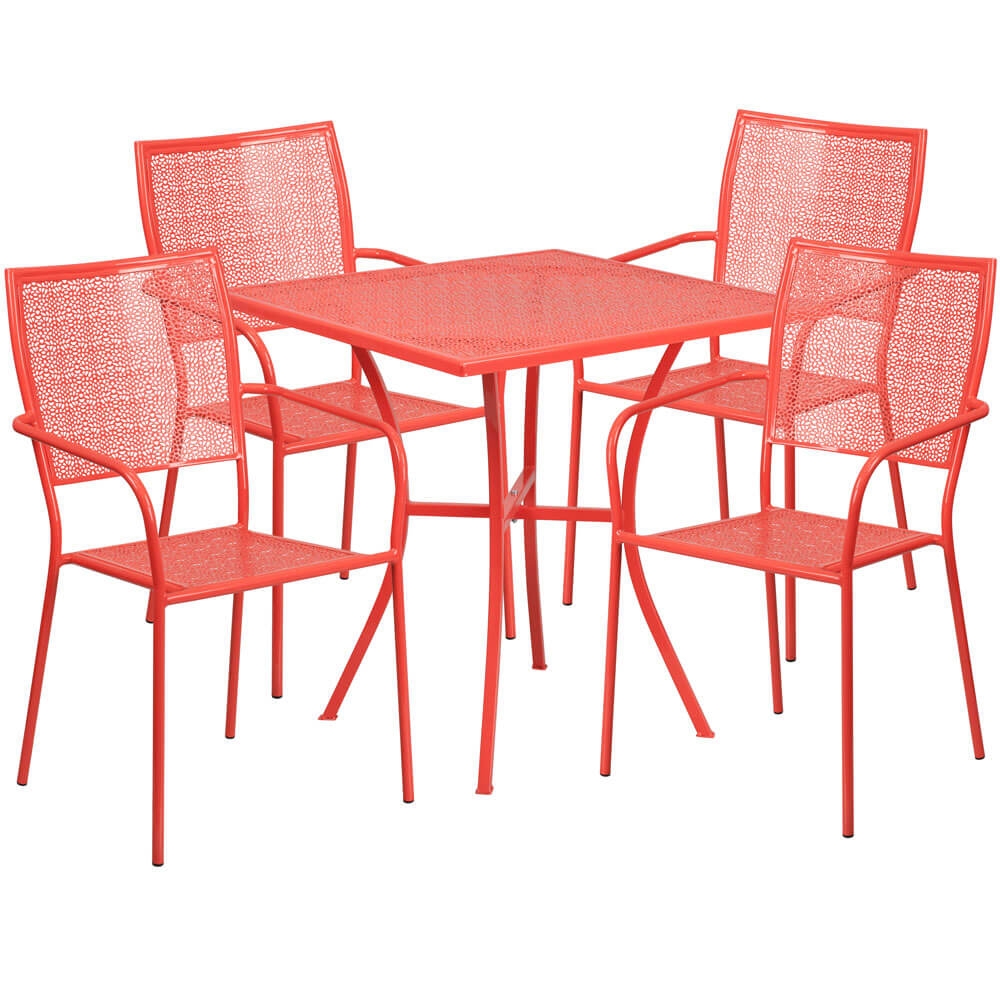 Bistro table set CUB CO 28SQ 02CHR4 RED GG FLA Bistro table set CUB CO 28SQ 02CHR4 RED GG FLA