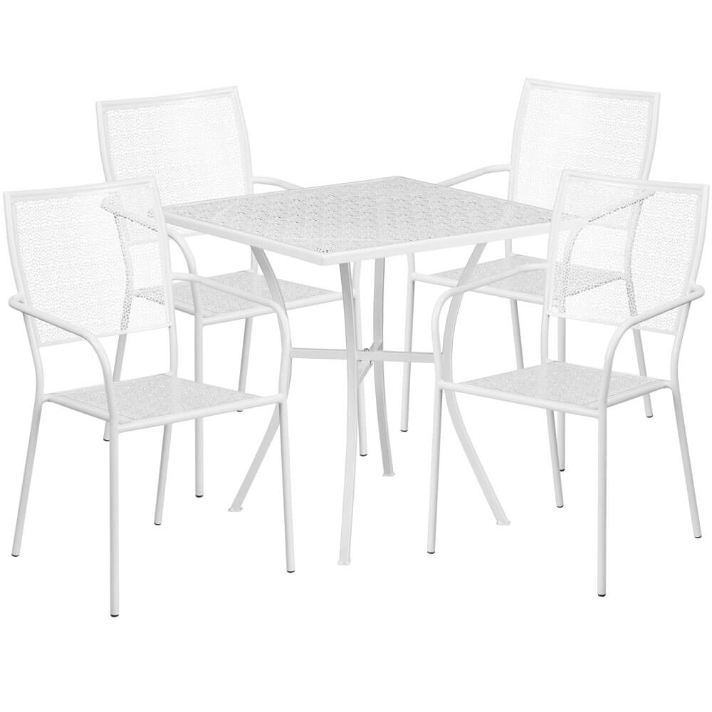 Bistro table set CUB CO 28SQ 02CHR4 WH GG FLA Bistro table set CUB CO 28SQ 02CHR4 WH GG FLA