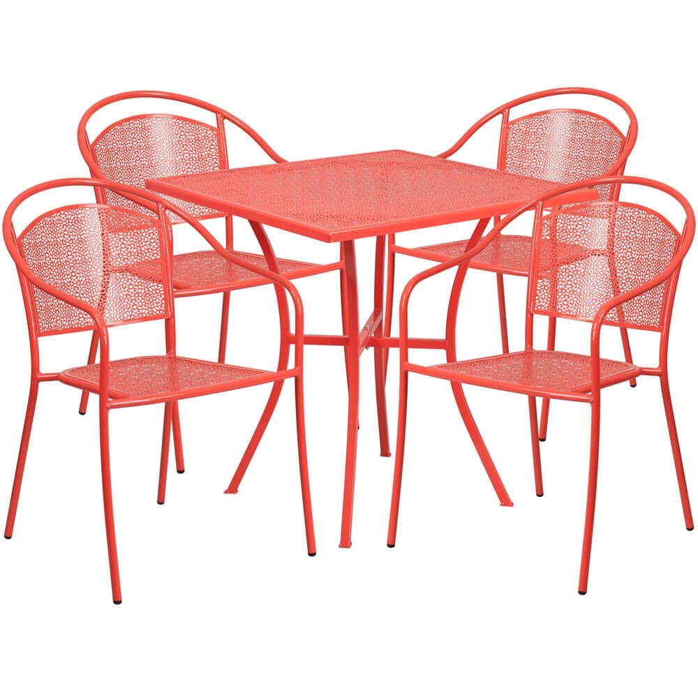 Bistro table set CUB CO 28SQ 03CHR4 RED GG FLA Bistro table set CUB CO 28SQ 03CHR4 RED GG FLA