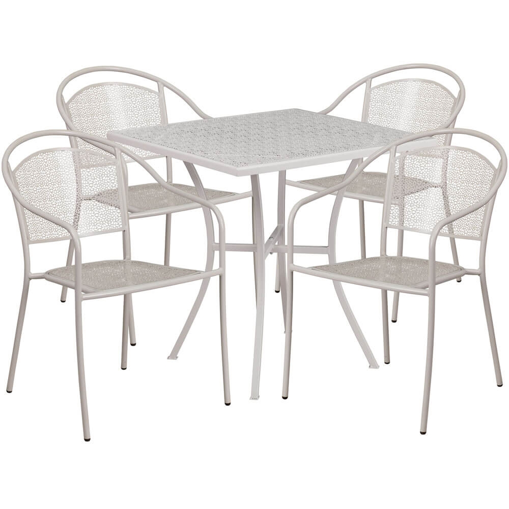 Bistro table set CUB CO 28SQ 03CHR4 SIL GG FLA Bistro table set CUB CO 28SQ 03CHR4 SIL GG FLA