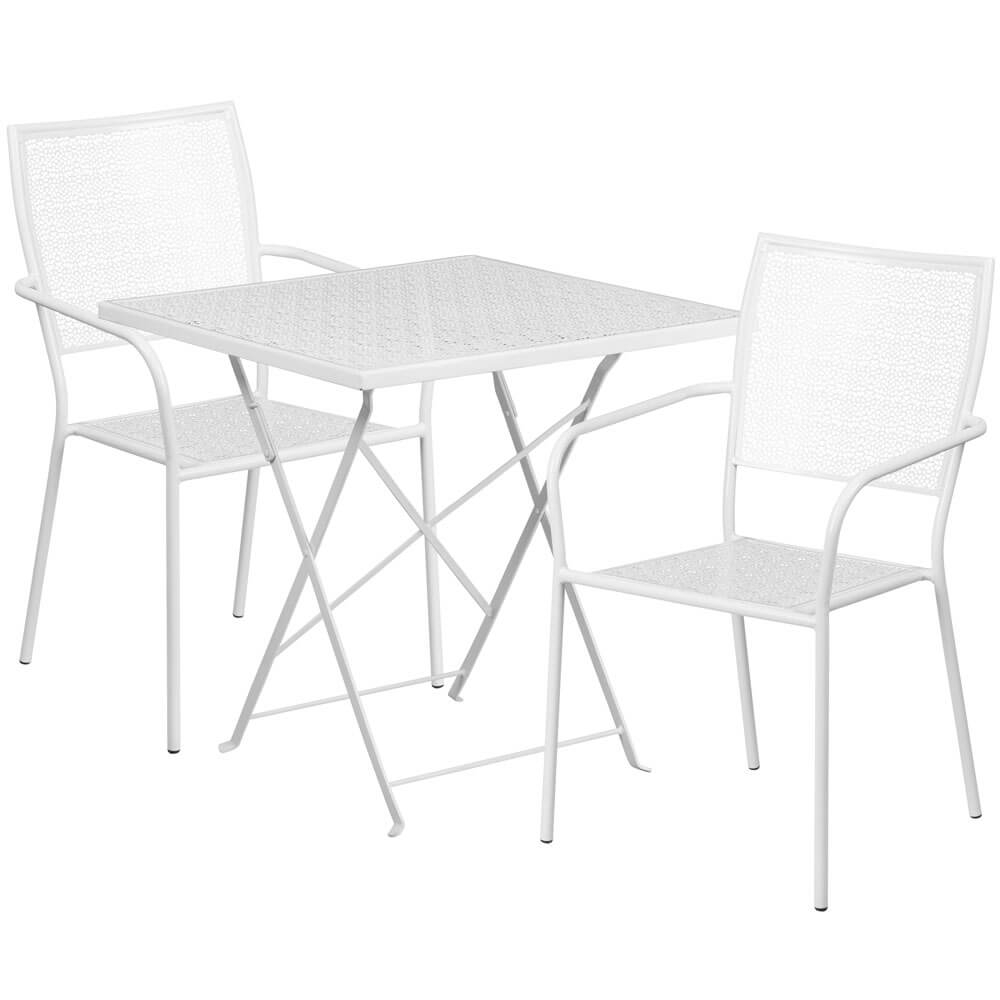 Bistro table set CUB CO 28SQF 02CHR2 WH GG FL Bistro table set CUB CO 28SQF 02CHR2 WH GG FL