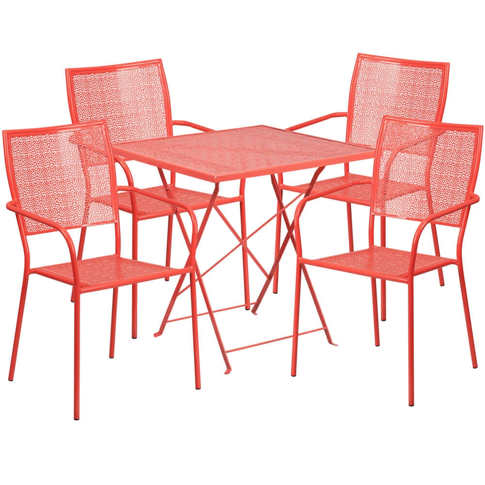 Bistro table set CUB CO 28SQF 02CHR4 RED GG FLA Bistro table set CUB CO 28SQF 02CHR4 RED GG FLA