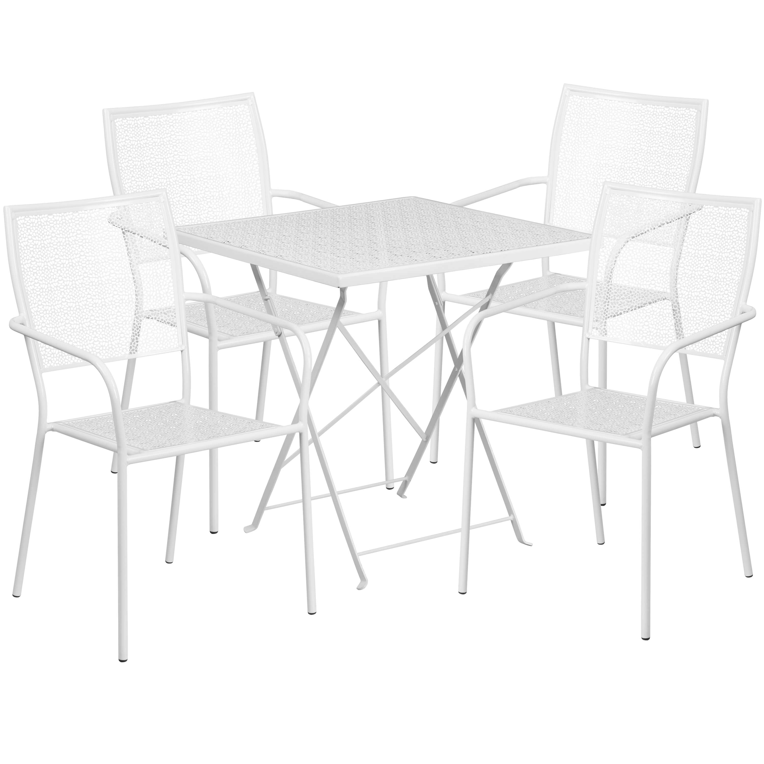 Bistro table set CUB CO 28SQF 02CHR4 WH GG FLA Bistro table set CUB CO 28SQF 02CHR4 WH GG FLA