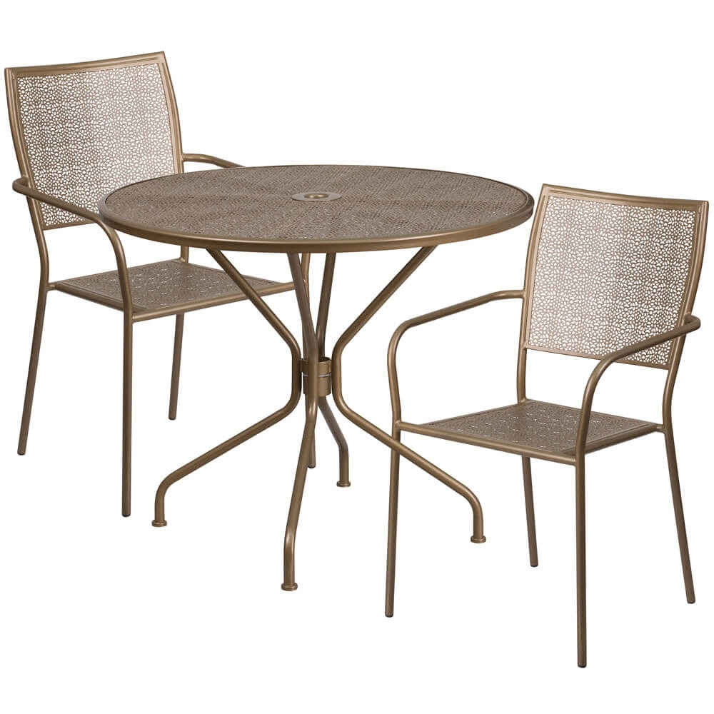 Bistro table set CUB CO 35RD 02CHR2 GD GG FLA Bistro table set CUB CO 35RD 02CHR2 GD GG FLA