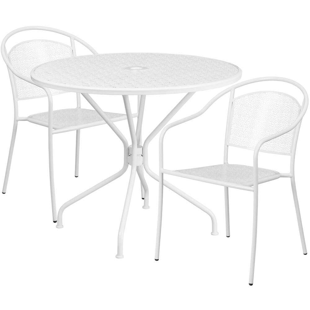 Bistro table set CUB CO 35RD 03CHR2 WH GG FLA Bistro table set CUB CO 35RD 03CHR2 WH GG FLA