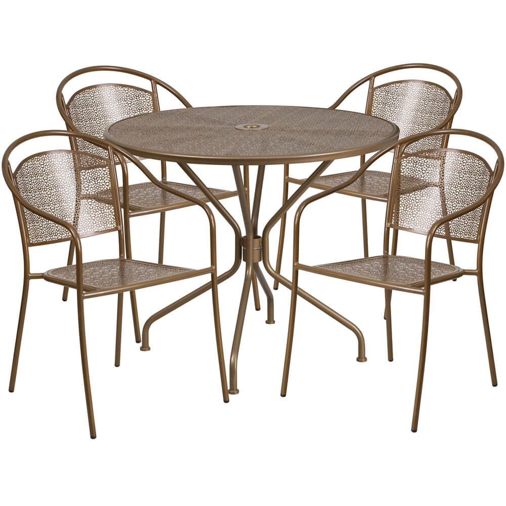 Bistro table set CUB CO 35RD 03CHR4 GD GG FLA Bistro table set CUB CO 35RD 03CHR4 GD GG FLA