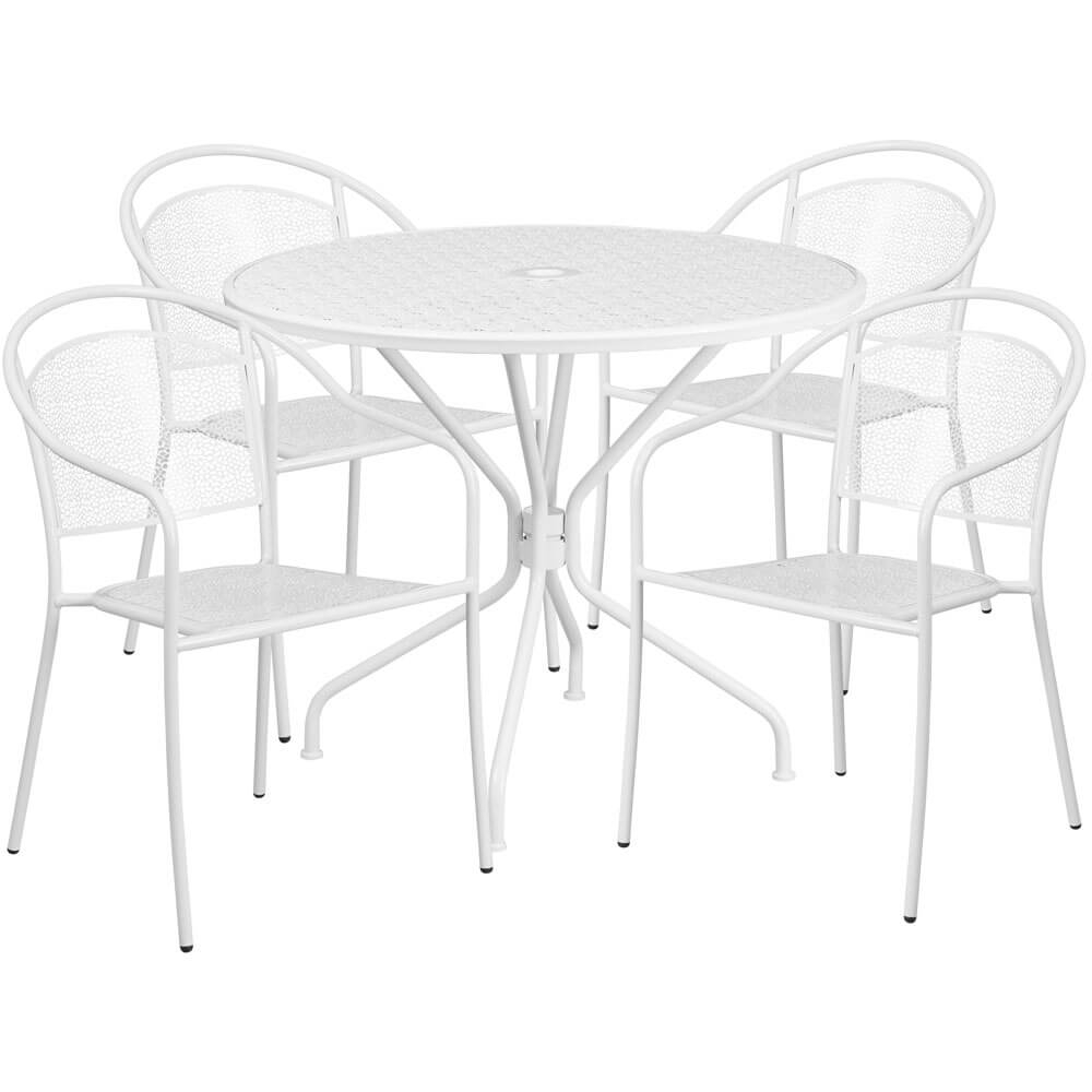 Bistro table set CUB CO 35RD 03CHR4 WH GG FLA Bistro table set CUB CO 35RD 03CHR4 WH GG FLA
