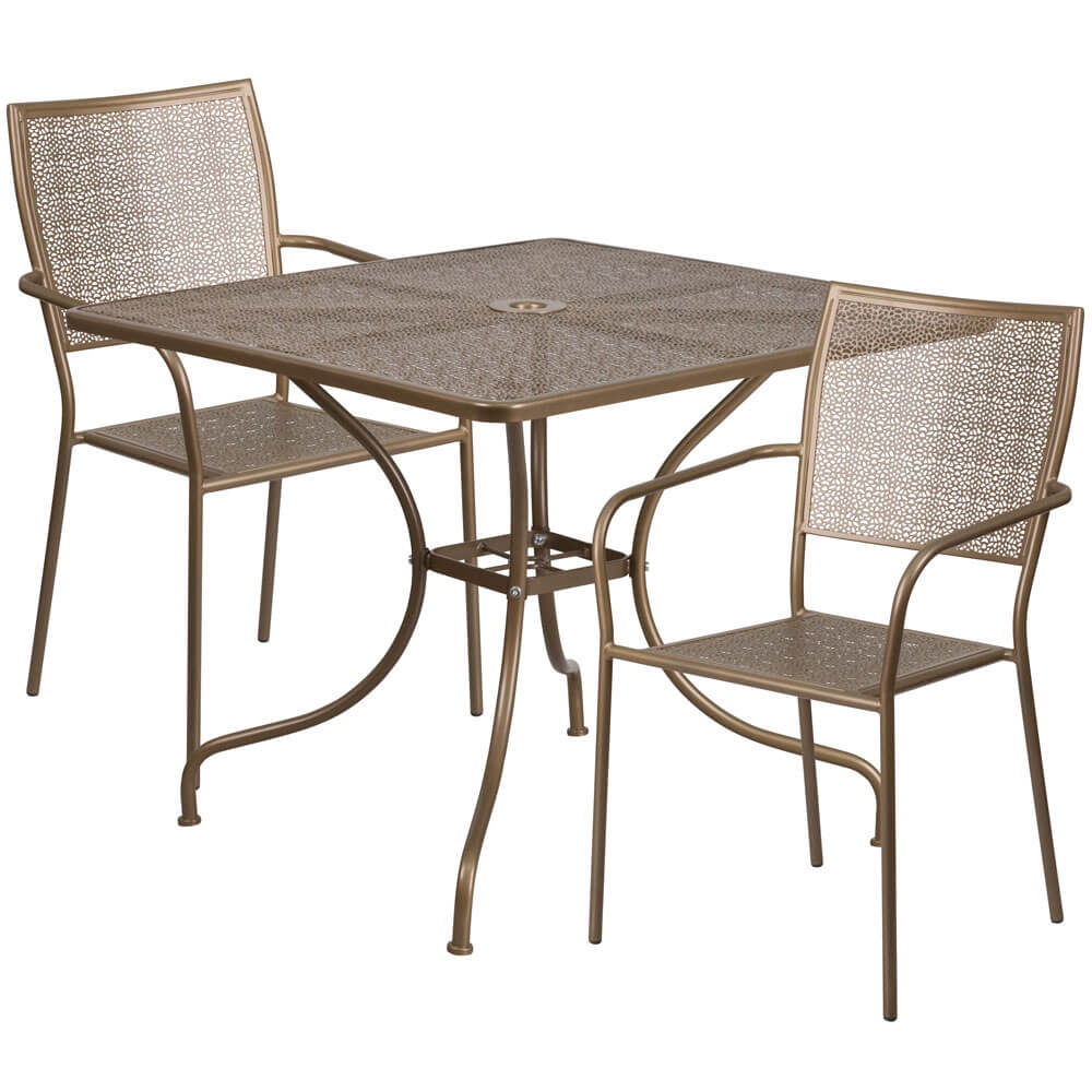 Bistro table set CUB CO 35SQ 02CHR2 GD GG FLA Bistro table set CUB CO 35SQ 02CHR2 GD GG FLA
