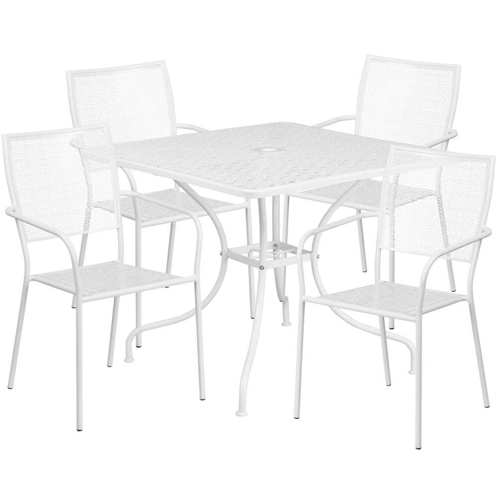 Bistro table set CUB CO 35SQ 02CHR4 WH GG FLA Bistro table set CUB CO 35SQ 02CHR4 WH GG FLA