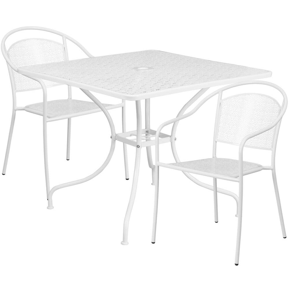 Bistro table set CUB CO 35SQ 03CHR2 WH GG FLA Bistro table set CUB CO 35SQ 03CHR2 WH GG FLA
