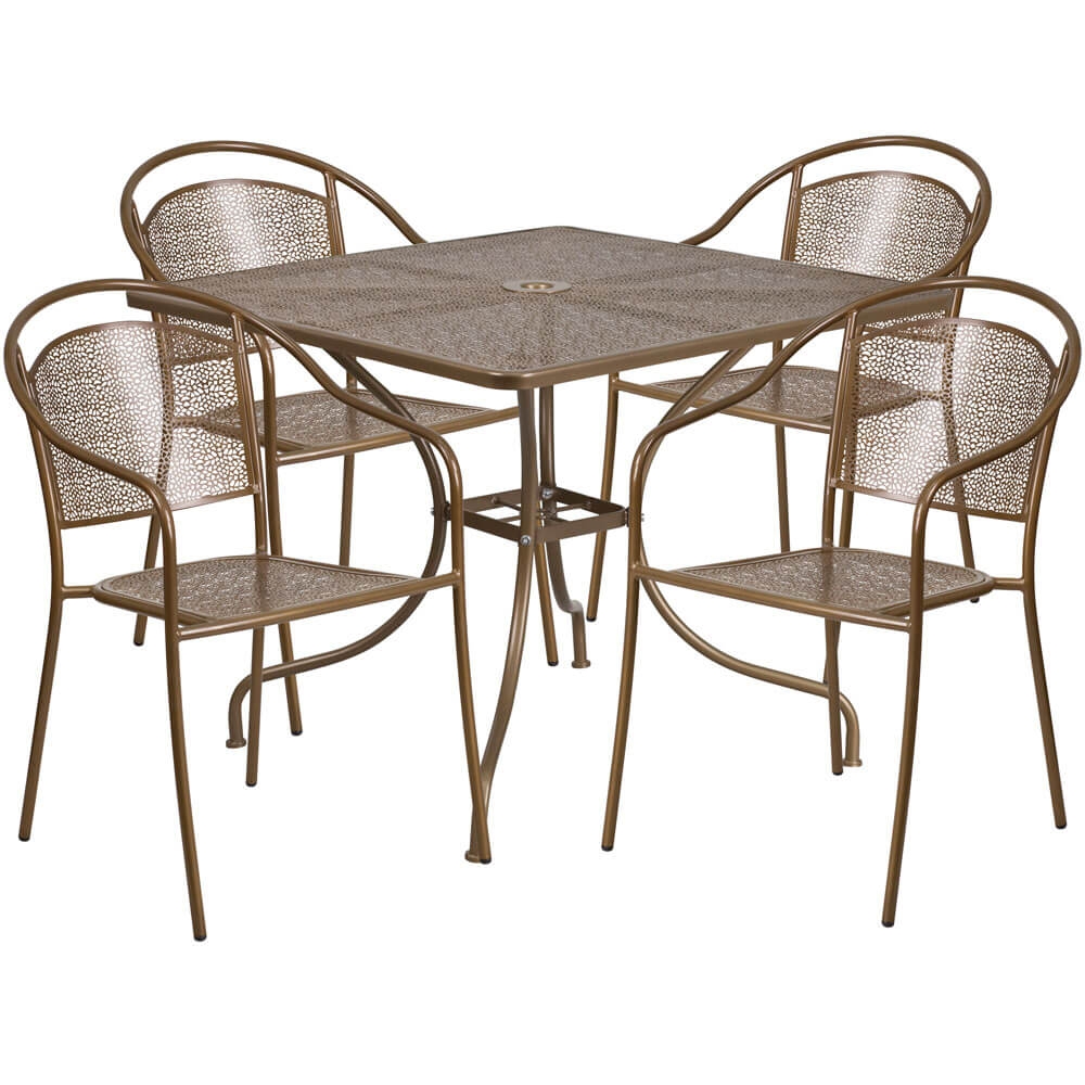Bistro table set CUB CO 35SQ 03CHR4 GD GG FLA Bistro table set CUB CO 35SQ 03CHR4 GD GG FLA