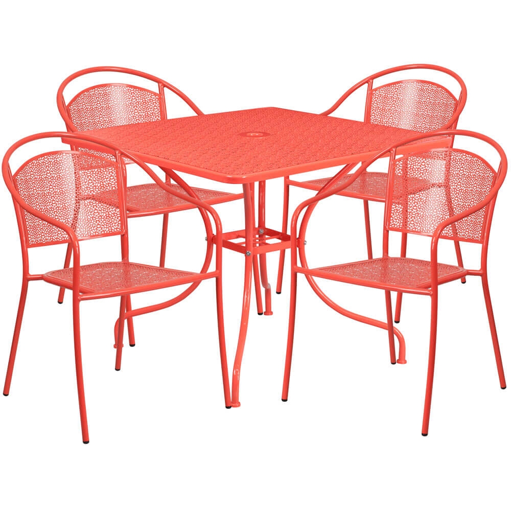 Bistro table set CUB CO 35SQ 03CHR4 RED GG FLA Bistro table set CUB CO 35SQ 03CHR4 RED GG FLA