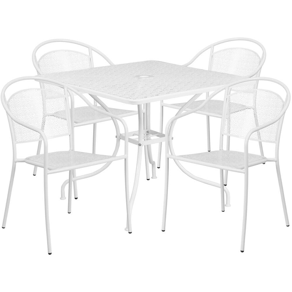 Bistro table set CUB CO 35SQ 03CHR4 WH GG FLA Bistro table set CUB CO 35SQ 03CHR4 WH GG FLA