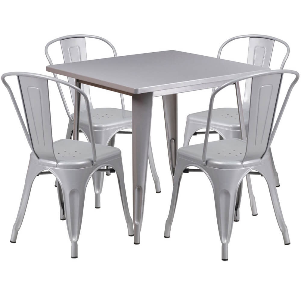Bistro table set CUB ET CT002 4 30 SIL GG FLA Bistro table set CUB ET CT002 4 30 SIL GG FLA