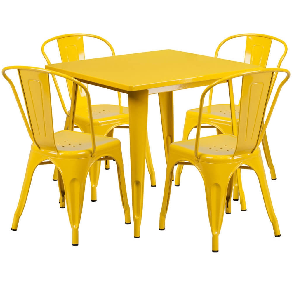 Bistro table set CUB ET CT002 4 30 YL GG FLA Bistro table set CUB ET CT002 4 30 YL GG FLA