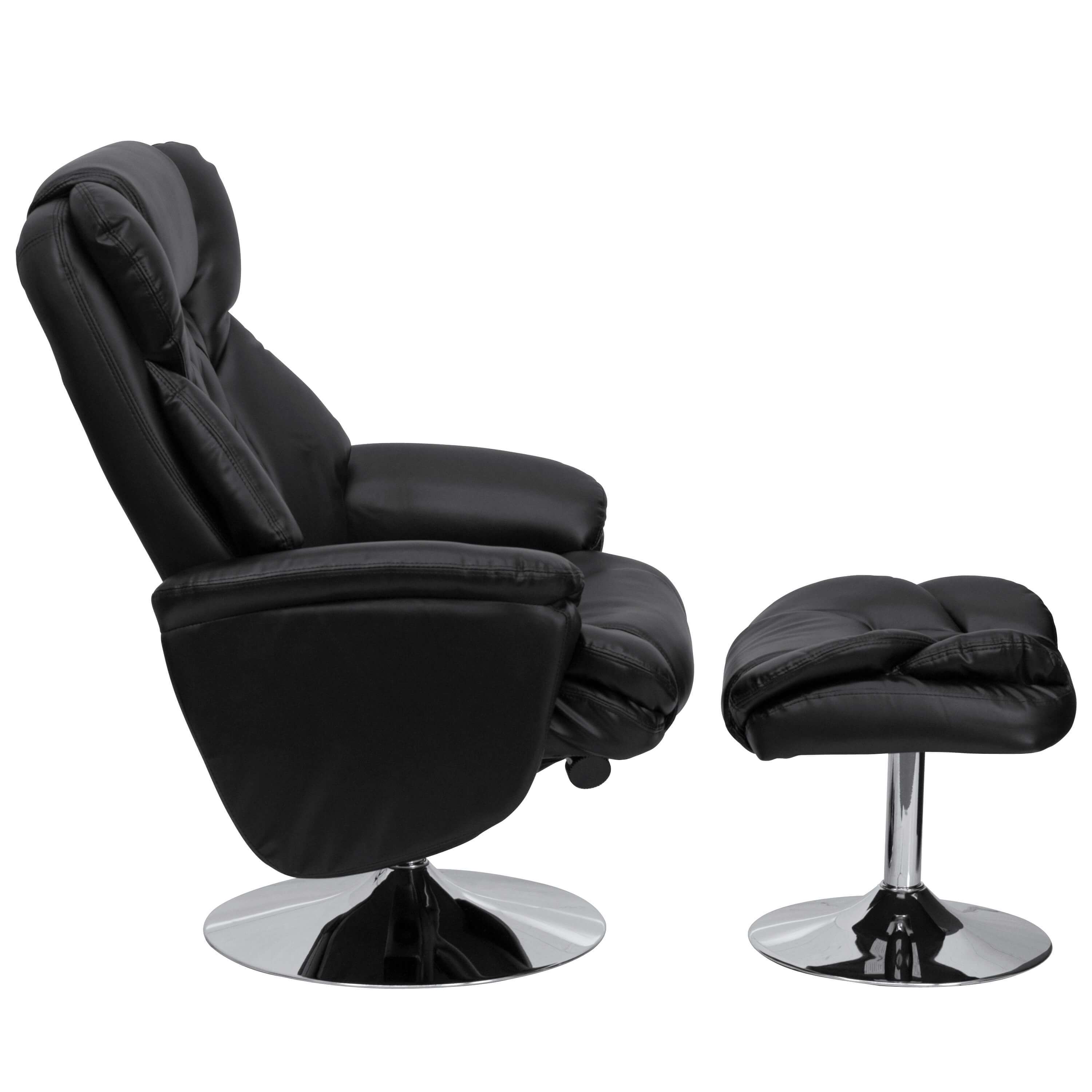 Black leather recliner chair side view Black leather recliner chair side view