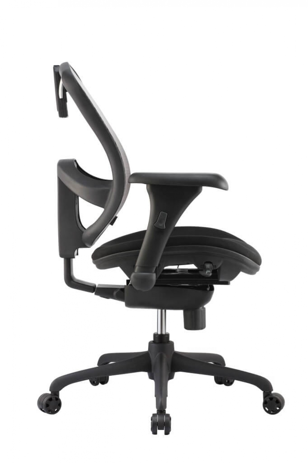 Black office chair side view Black office chair side view