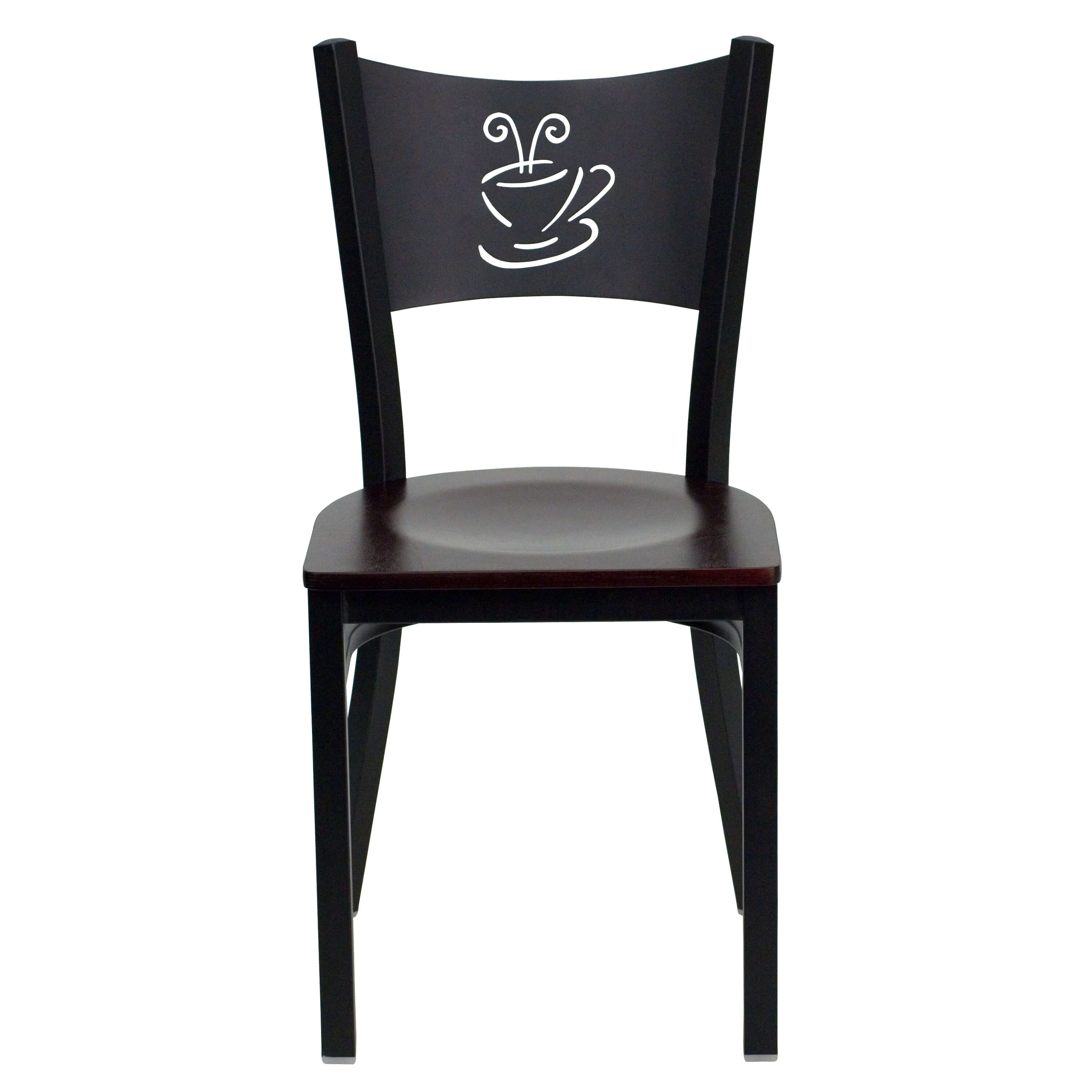 Coffe back casual dining chair front view Coffe back casual dining chair front view