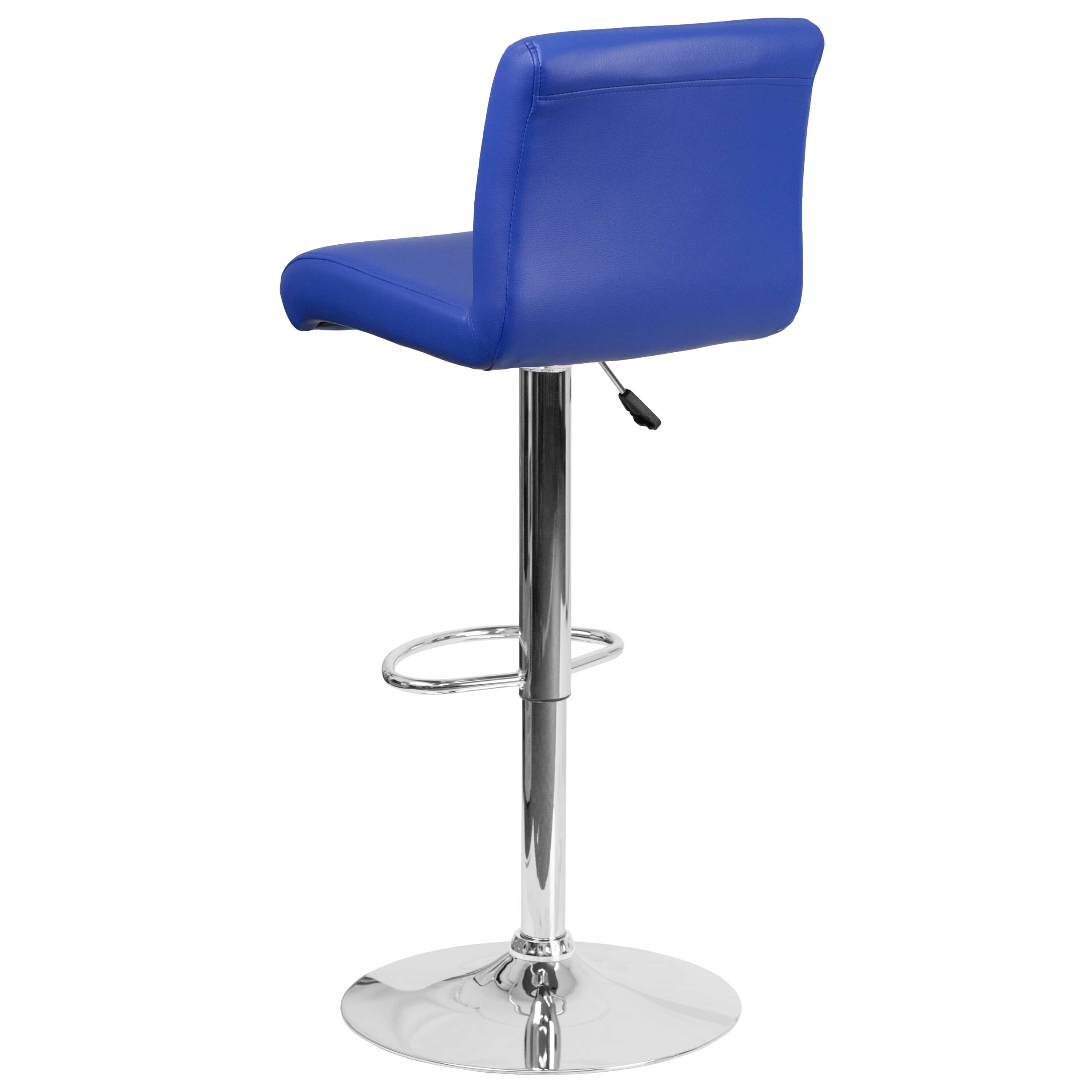 Colorful barstool chairs back view Colorful barstool chairs back view