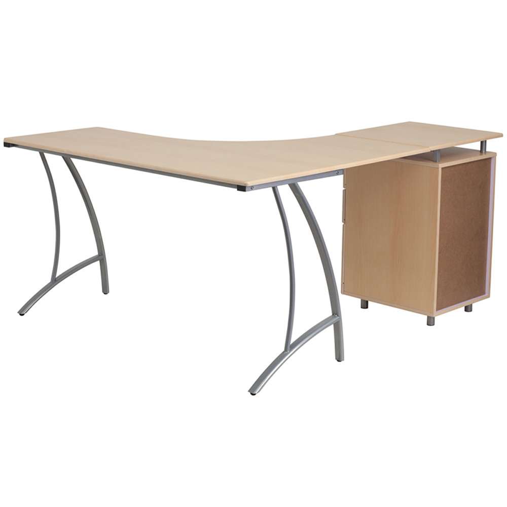 Computer desk I shaped rear view Computer desk I shaped rear view