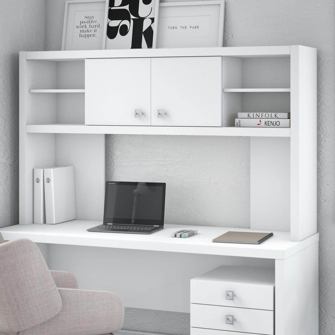 Optano desk hutch bookcase lifestyle Optano desk hutch bookcase lifestyle