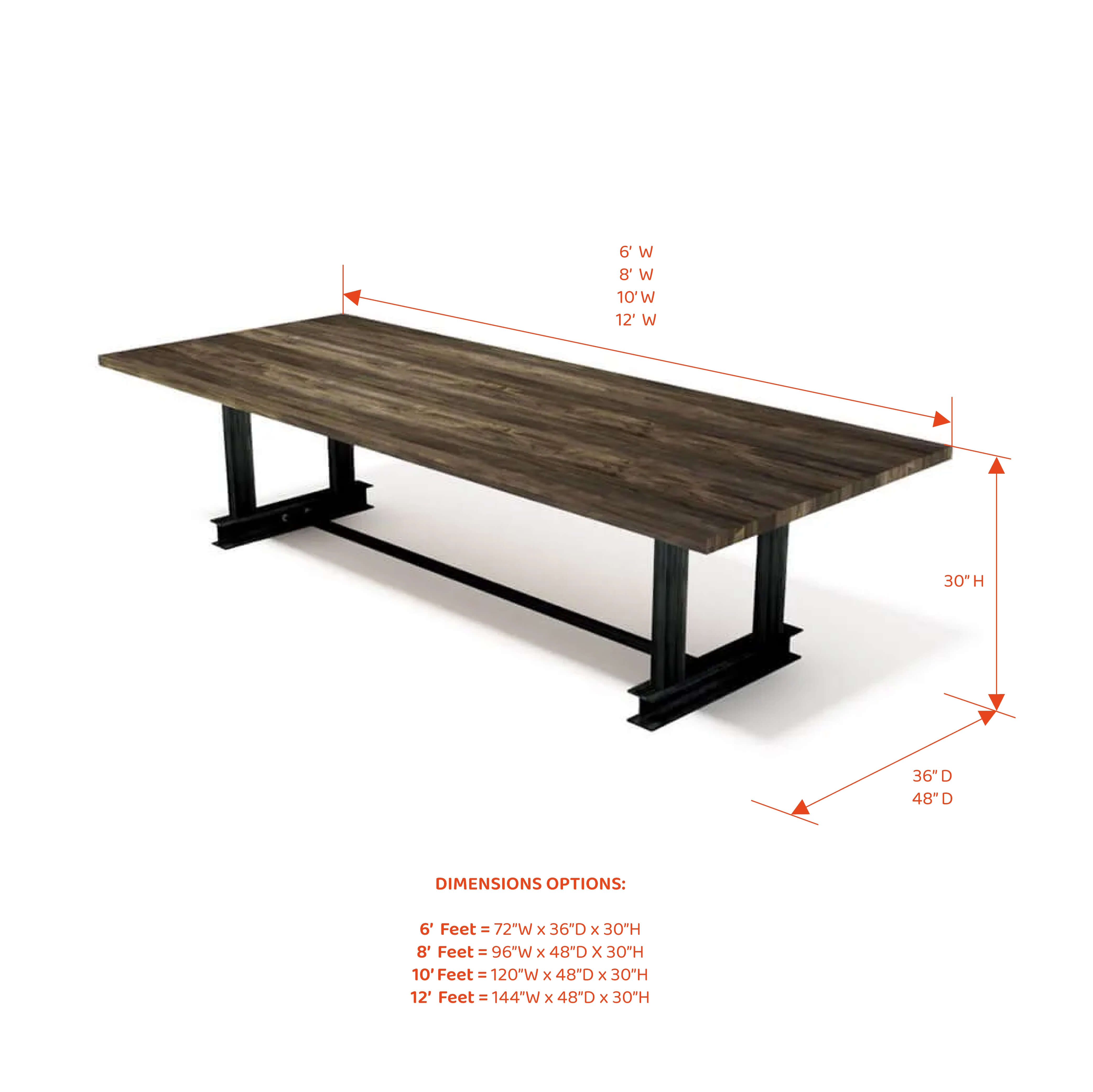 Conference room tables conference table id2 industrial conference table angle view with measure 1 2 3 4 Conference room tables conference table id2 industrial conference table angle view with measure 1 2 3 4