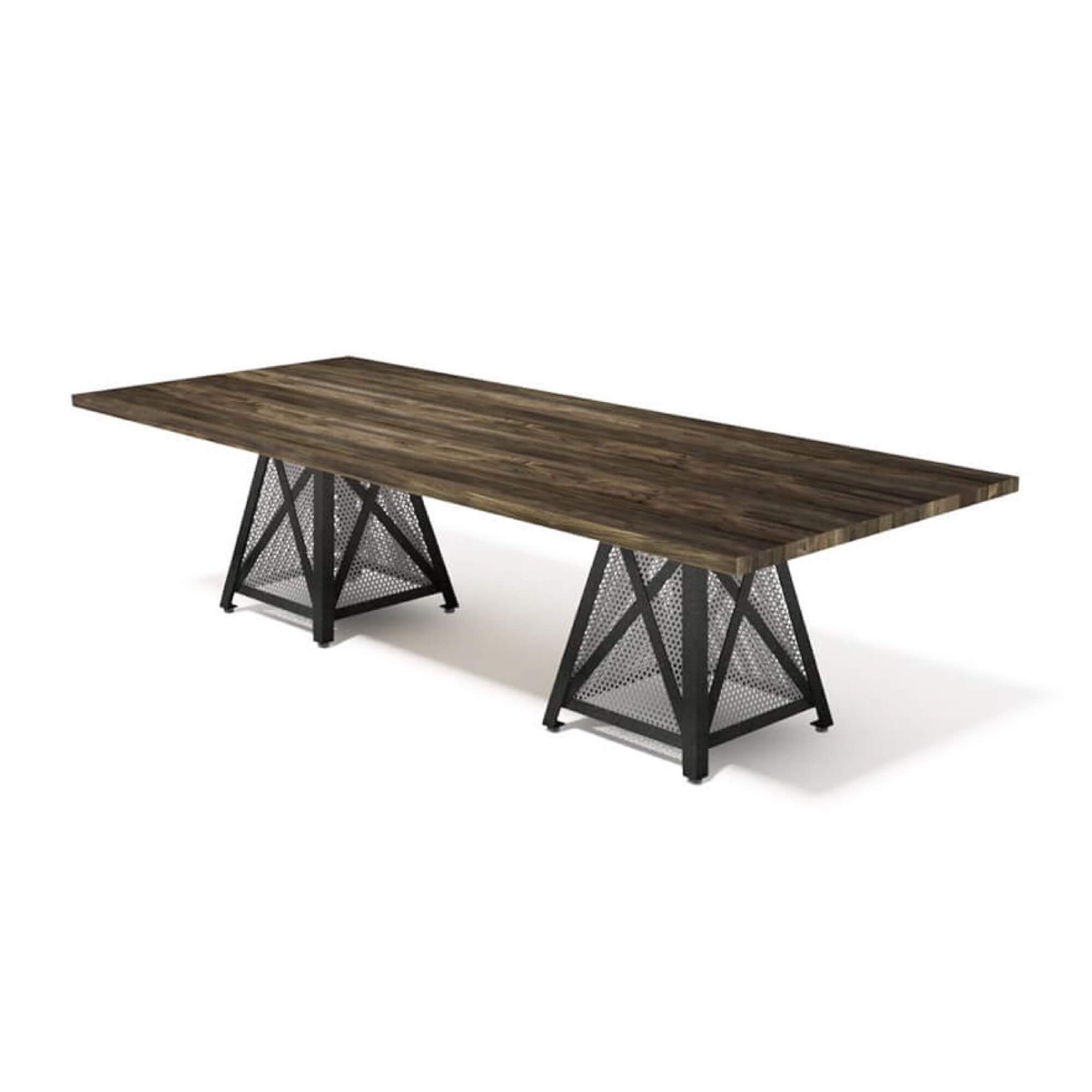 Conference room tables conference table id3 industrial conference table chestnut angle view Conference room tables conference table id3 industrial conference table chestnut angle view