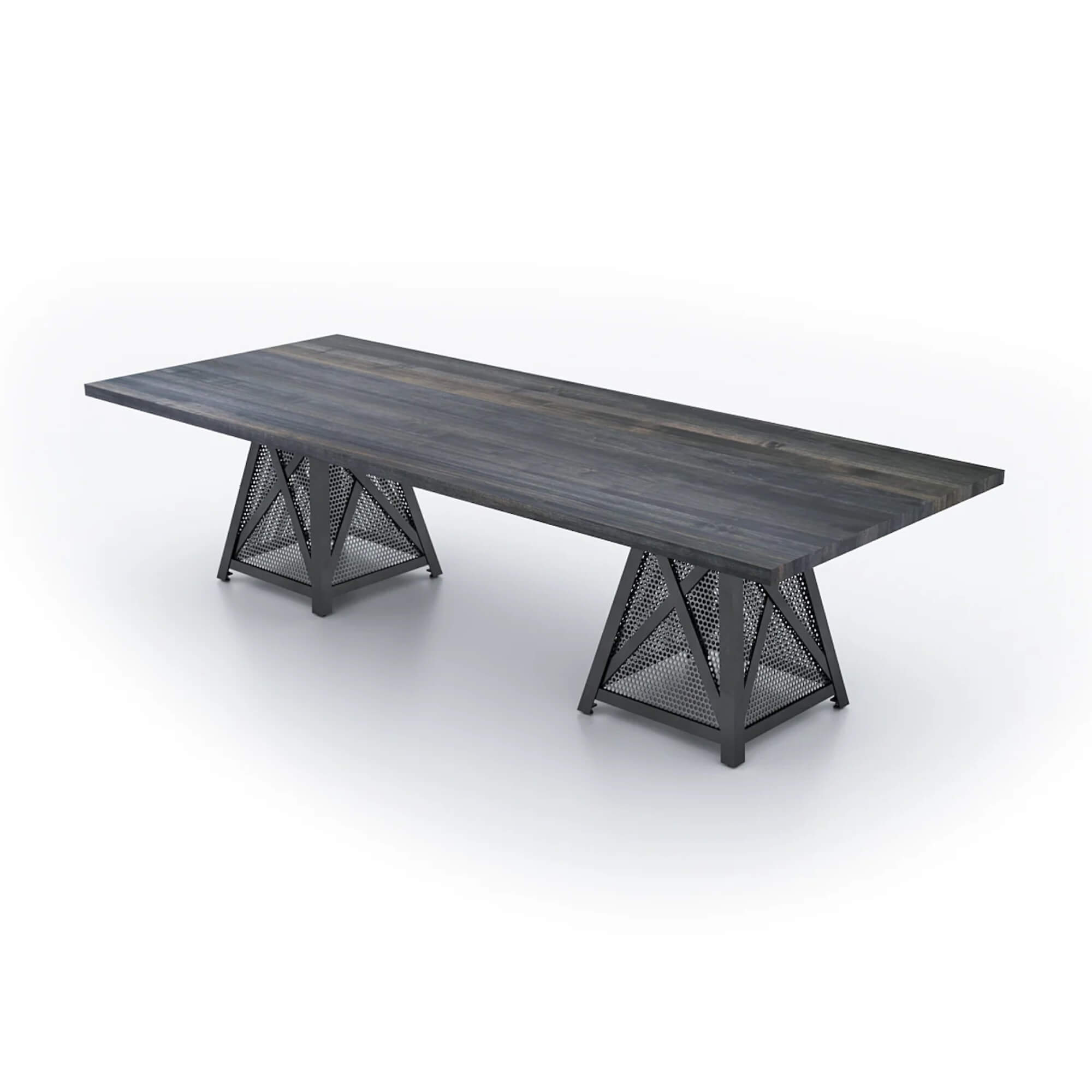 Conference room tables conference table id3 industrial conference table decker grey angle view Conference room tables conference table id3 industrial conference table decker grey angle view