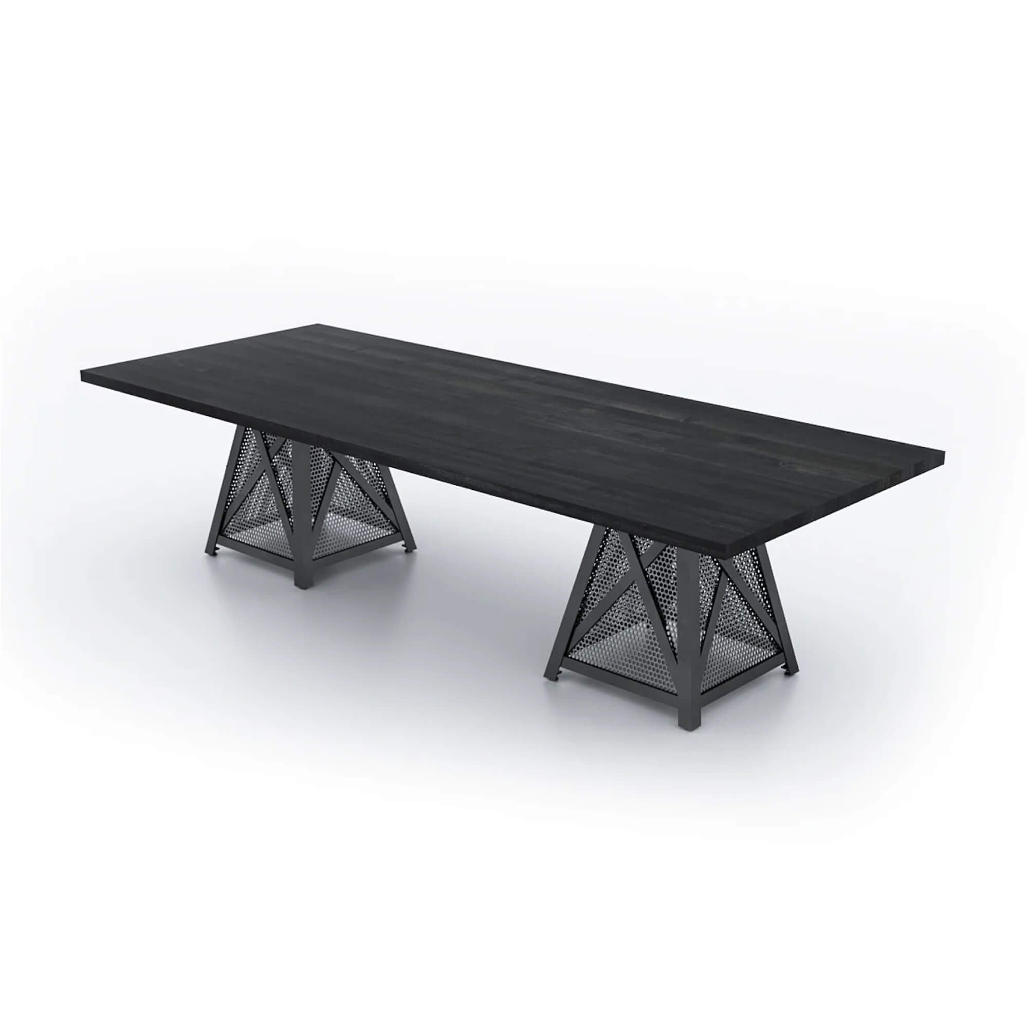 Conference room tables conference table id3 industrial conference table ebony angle view Conference room tables conference table id3 industrial conference table ebony angle view
